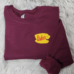 Luke's Diner Embroidered Crewneck - Stars Hollow Crewneck - Embroidered Gifts - T-Shirt - Sweatshirt - Hoodie