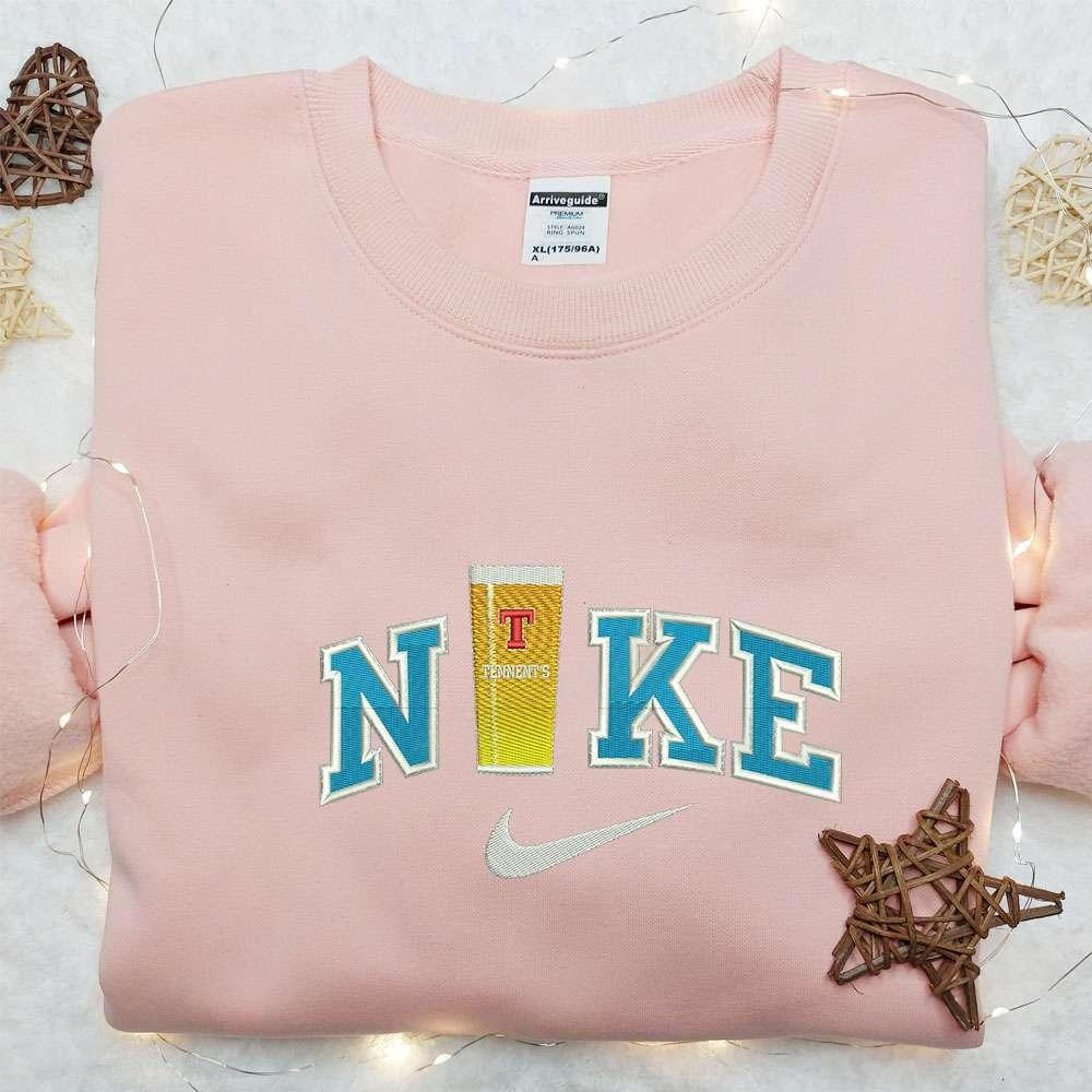 Nike x Beer Embroidered Shirt Custom Nike Embroidered T shirt Best Gift Ideas for Him