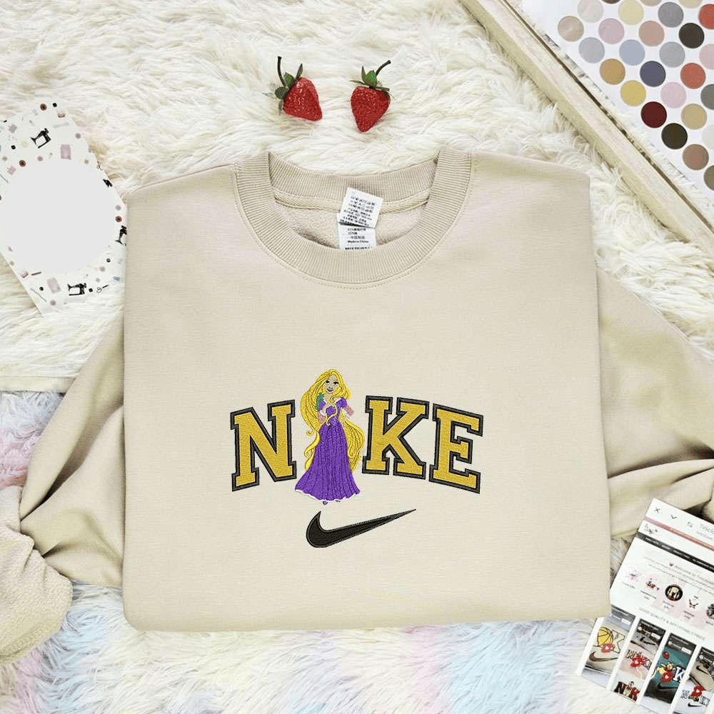 Rapunzel From Tangled Embroidered Shirt Disney Characters Embroidered Hoodie