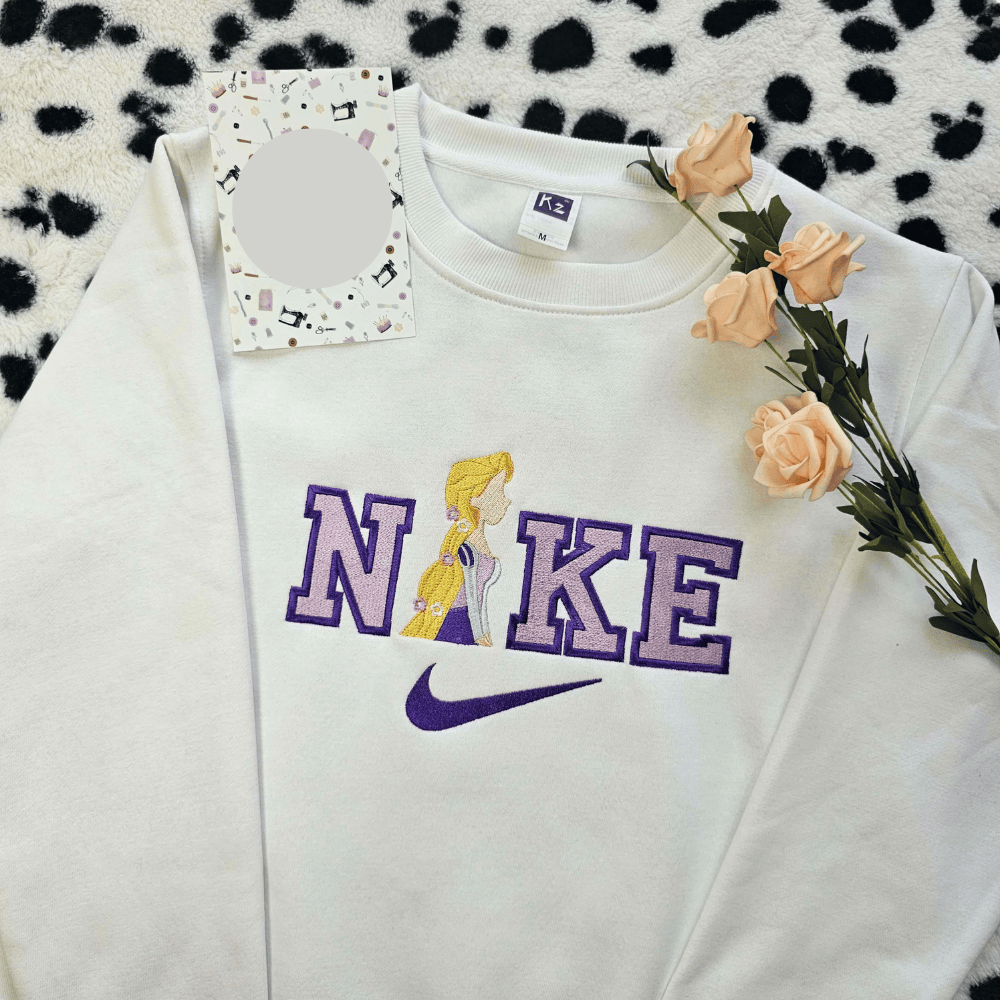 Rapunzel Silhouette Disney Characters Embroidered Shirt