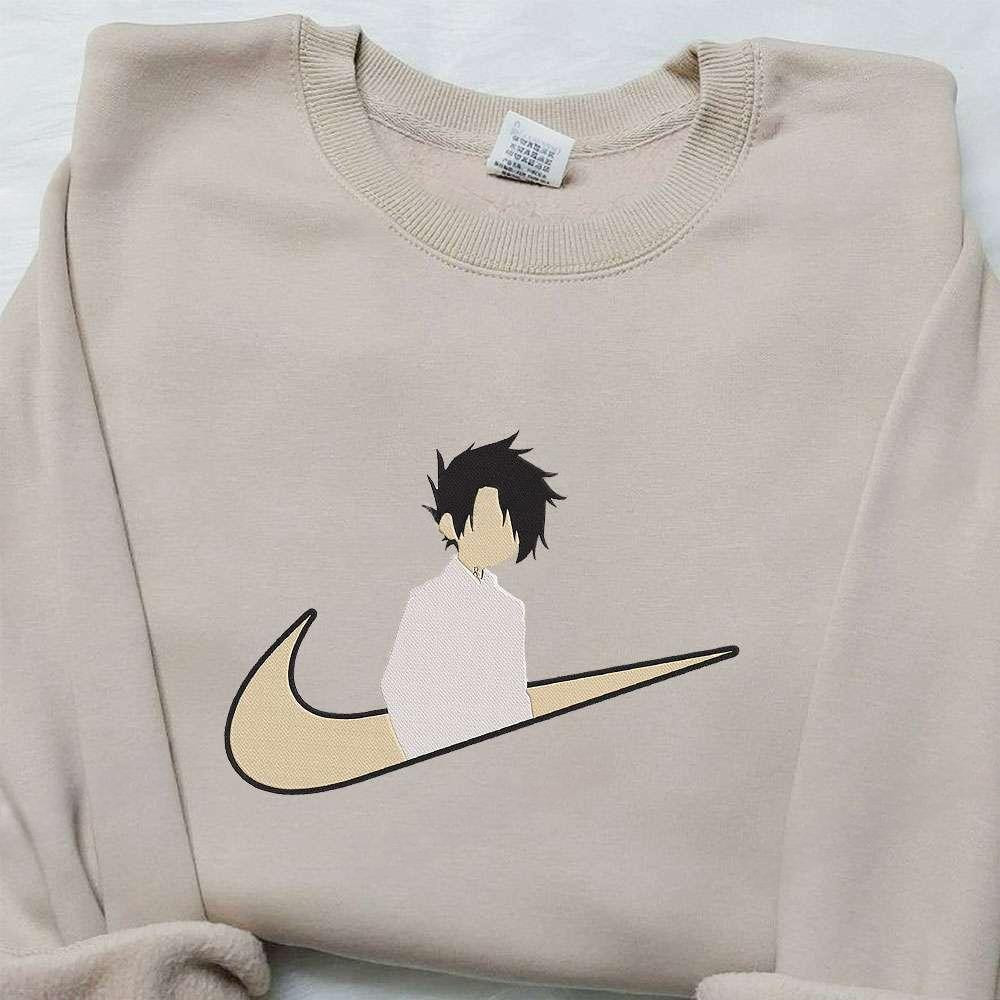 Ray X Nike Swoosh Anime , Anime Embroidered T-shirt Sweatshirt Hoodie, Inspired Anime Movie, Best Gift for Anime Fans