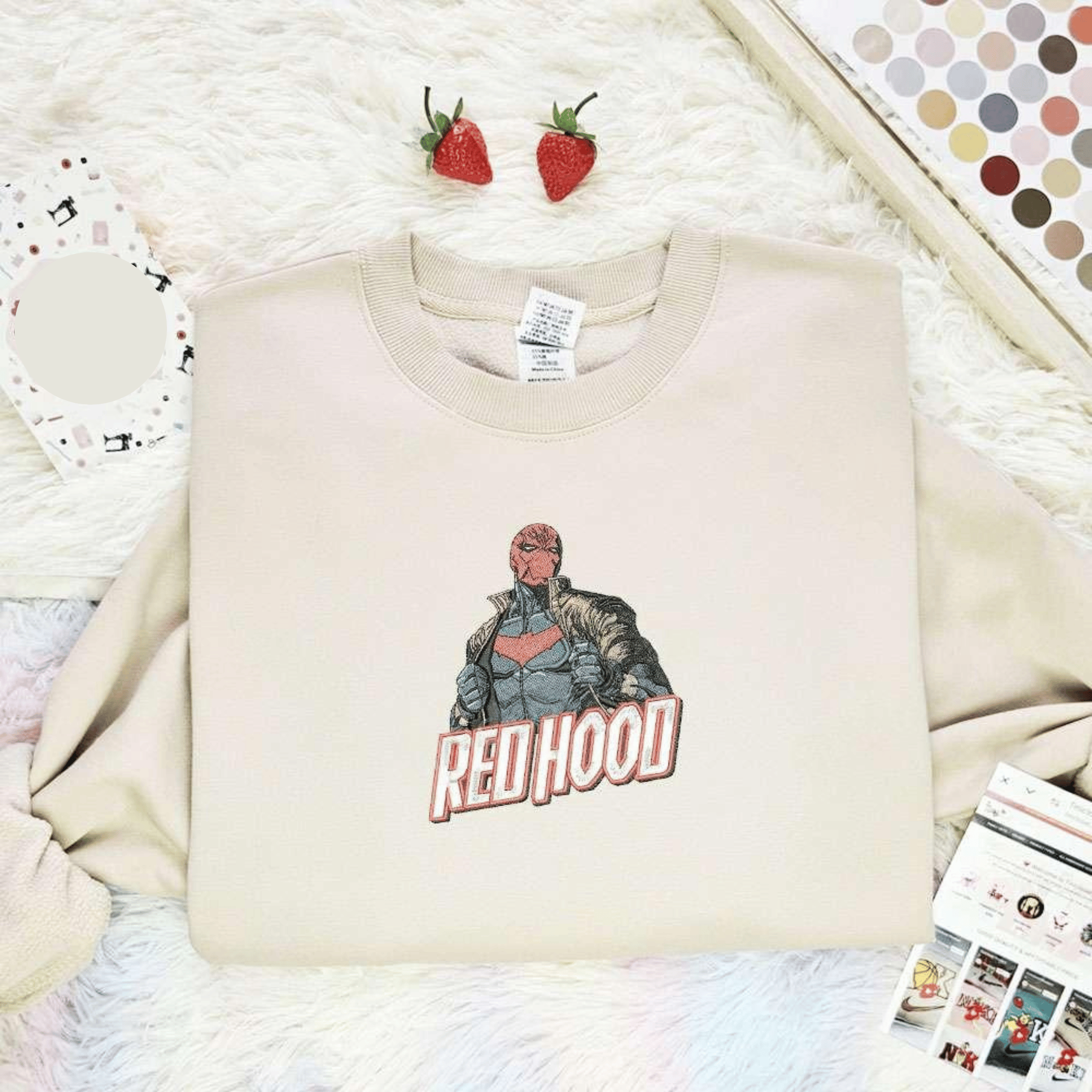 Red Hood Dc Superhero Embroidered Shirt, Best Gift For Fans