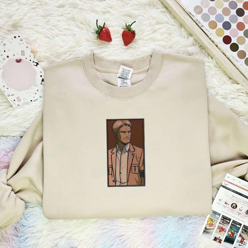 Reiner Braun Attack On Titan Anime Embroidered Shirt , Anime Embroidered T-shirt Sweatshirt Hoodie, Inspired Anime Movie, Best Gift for Anime Fans