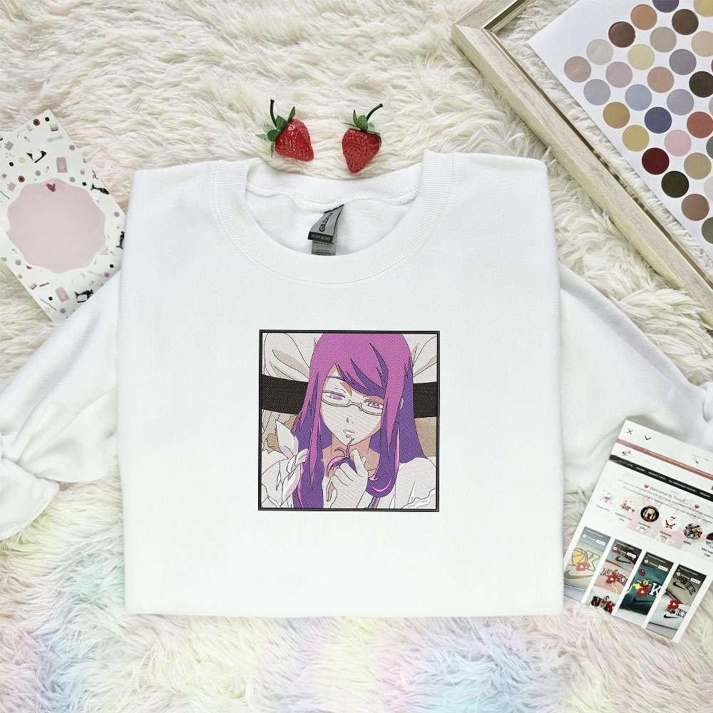 Rize Kashimiro Tokyo Ghoul Anime Embroidered Shirt , Anime Embroidered T-shirt Sweatshirt Hoodie, Inspired Anime Movie, Best Gift for Anime Fans