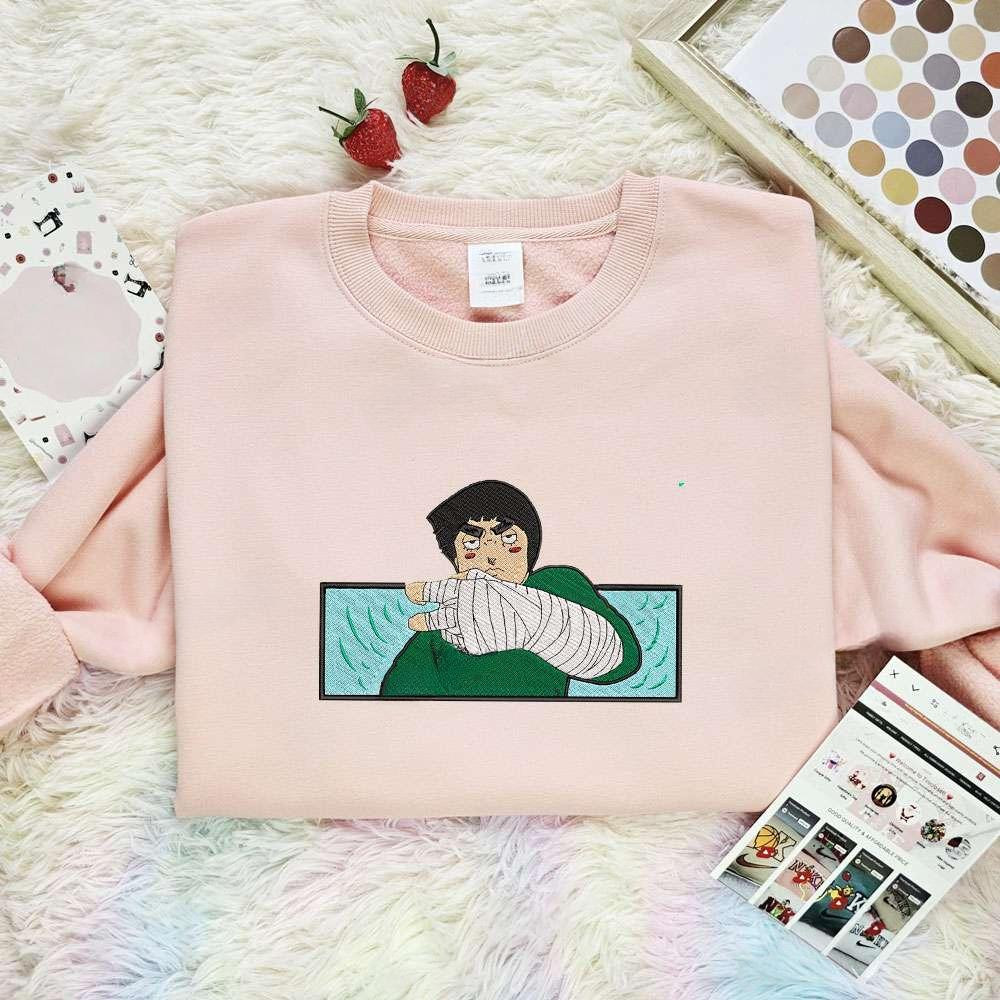 Rock Lee Naruto Anime Embroidered Shirt , Anime Embroidered T-shirt Sweatshirt Hoodie, Inspired Anime Movie, Best Gift for Anime Fans