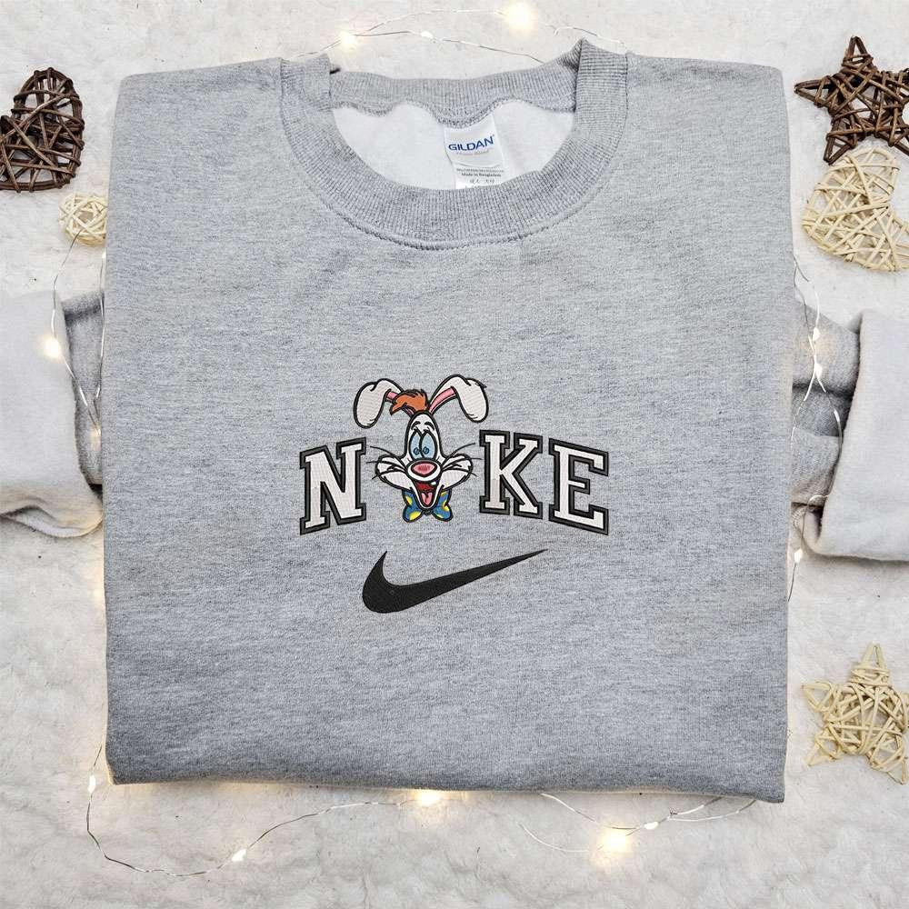Roger Rabbit X Nike Cartoon Embroidered Sweatshirt Disney Characters Embroidered Shirt Best Gift Ideas For Family