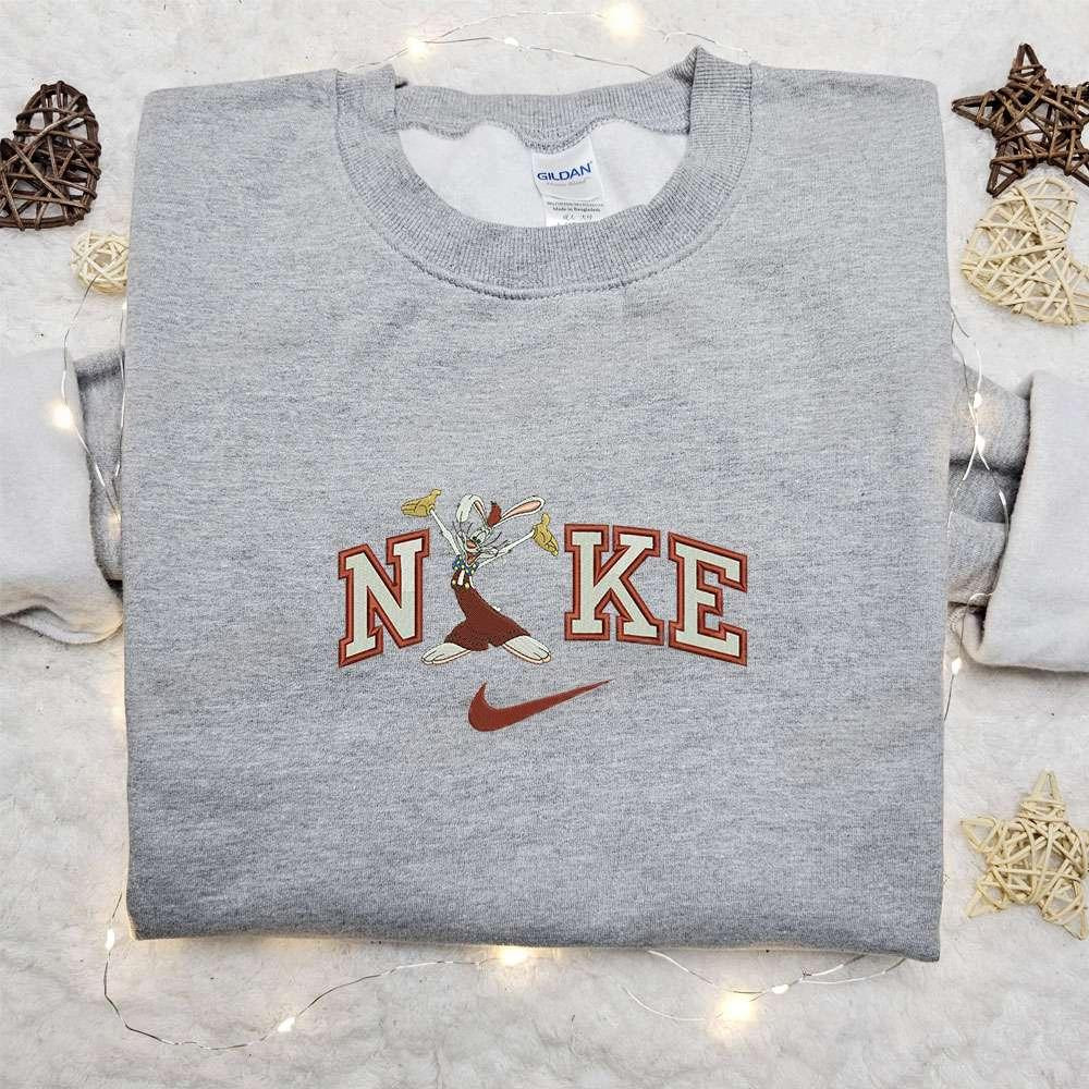 Roger Rabbit x Nike Embroidered Sweatshirt Alice In Wonderland Disney Embroidered Shirt Best Gift Ideas