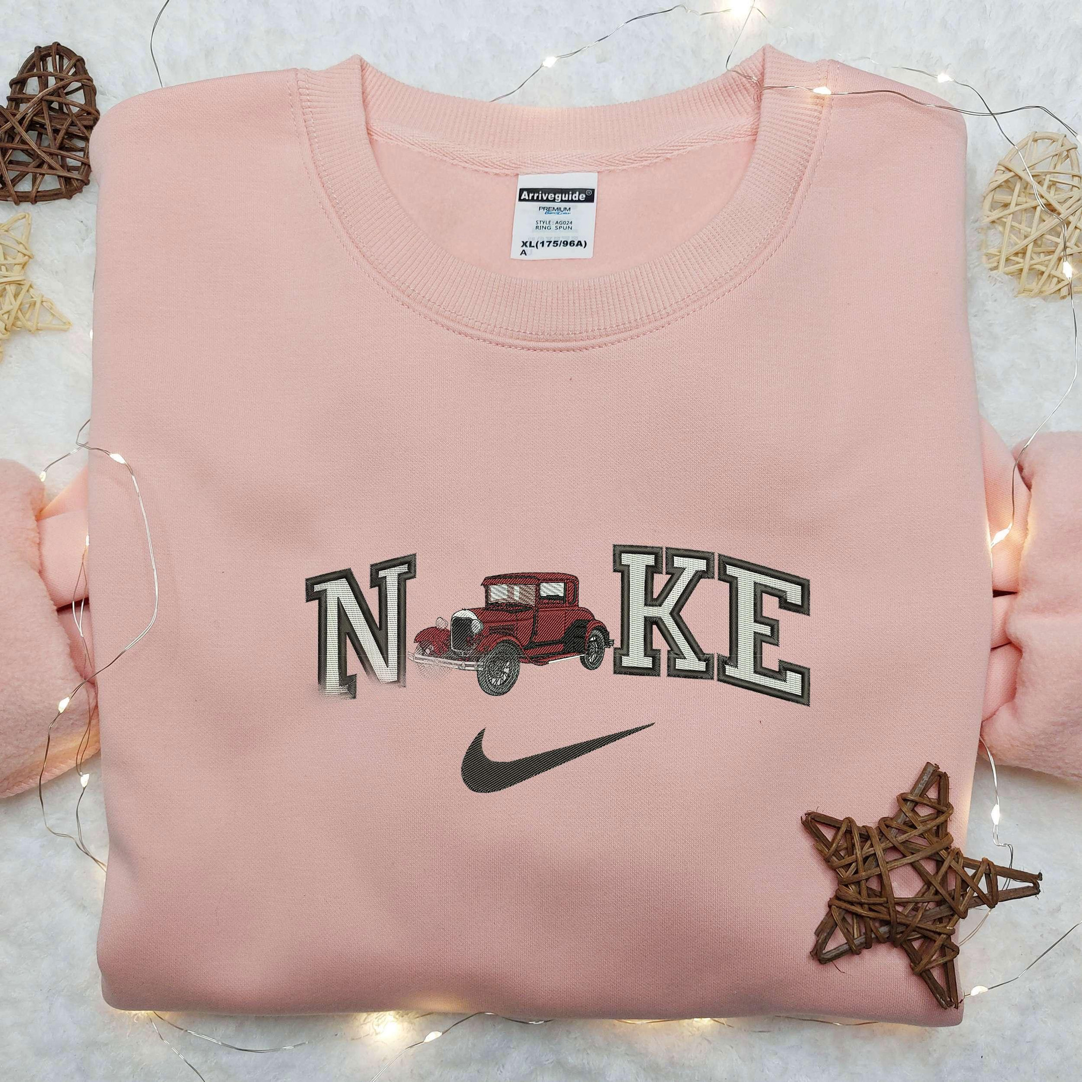 Rolls Royce Old Car x Nike Embroidered Shirt Nike Embroidered Shirt Transportation Embroidered Shirt