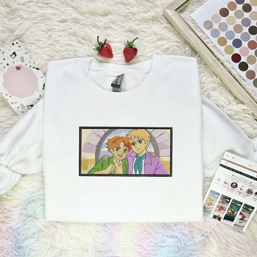 Romeo And Alfred Romeos Blue Skies Anime Embroidered Shirt , Anime Embroidered T-shirt Sweatshirt Hoodie, Inspired Anime Movie, Best Gift for Anime Fans