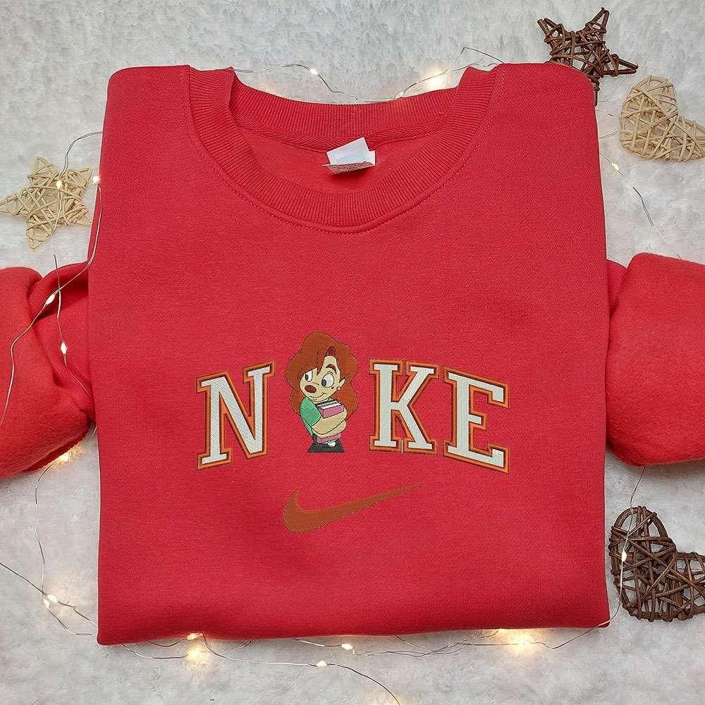 Roxanne X Nike Embroidered Sweatshirt A Goofy Movie Embroidered Shirt Nike Inspired Embroidered Shirt