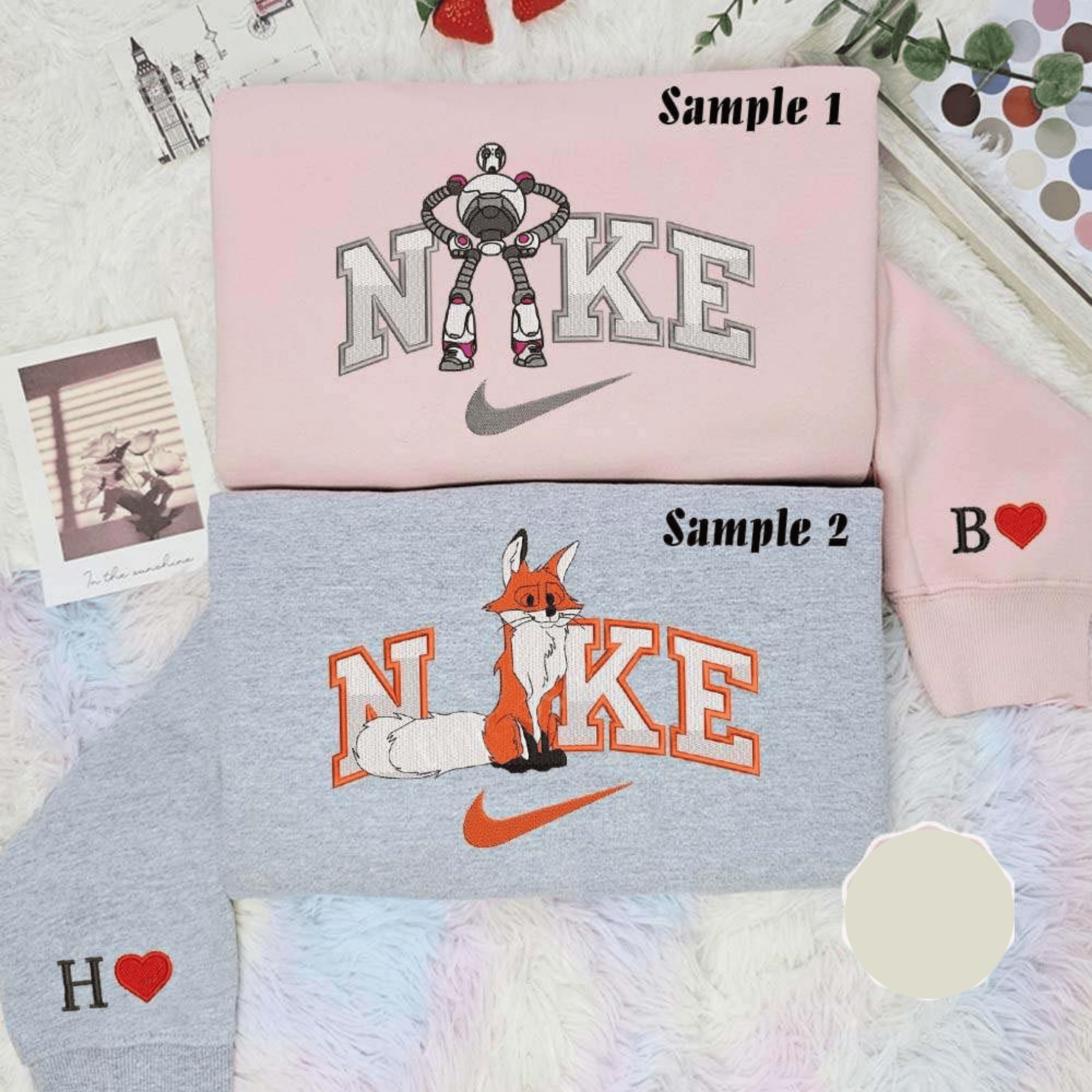 Roz And Fink Wild Robot Cartoon Embroidered Couples Shirts
