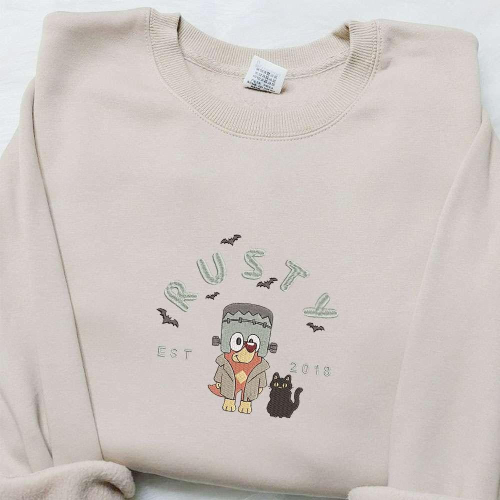 Rusty Halloween Embroidered Shirt The Bluey Halloween Embroidered Sweatshirt Best Halloween Gift Ideas