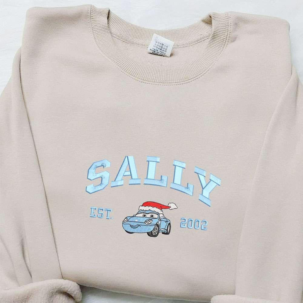 Sally Est 2002 Embroidered Shirt Disney Pixar Cars Embroidered Hoodie Best Gift Ideas For Family