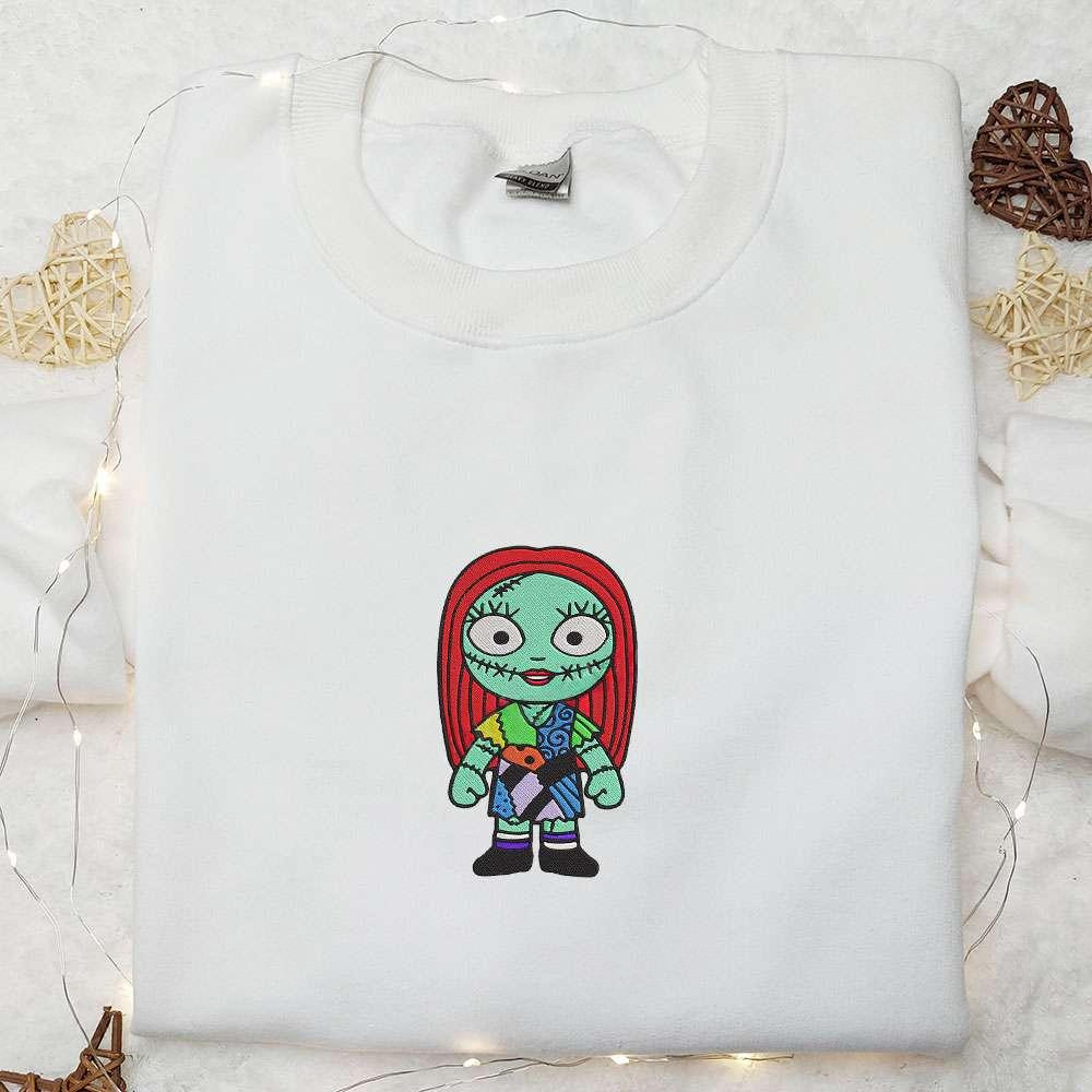 Sally Nightmare Before Christmas Embroidered Sweatshirt Halloween Embroidered Hoodie Best Halloween Gifts Ideas