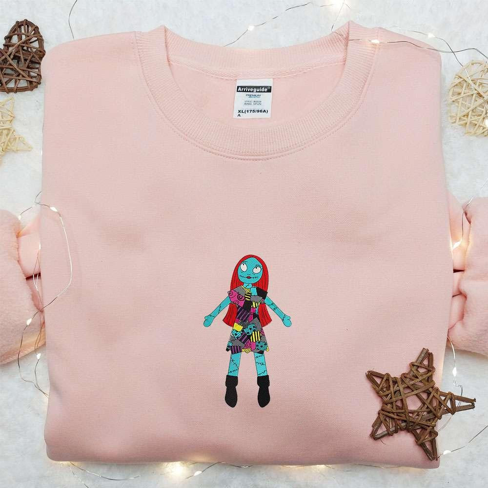 Sally Ragdoll Embroidered Sweatshirt The Nightmare Before Christmas Movie Embroidered Hoodie Best Gift Ideas