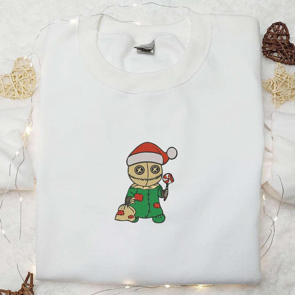 Sam Trick Or Treat Christmas Hat Embroidered Shirt Christmas Embroidered Hoodie Best Halloween Gift Ideas