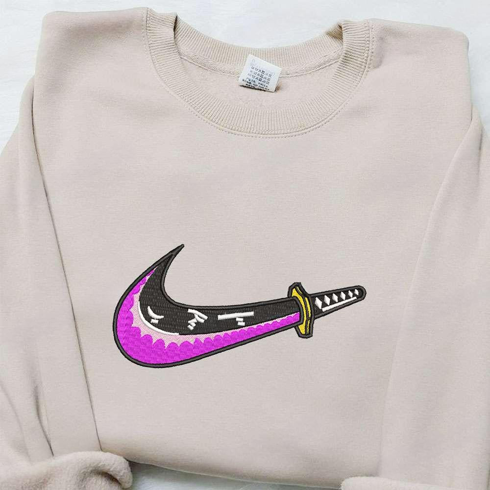 Sandai Kitetsu X Swoosh Anime Embroidered Hoodie One Piece , Anime Embroidered T-shirt Sweatshirt Hoodie, Inspired Anime Movie, Best Gift for Anime Fans
