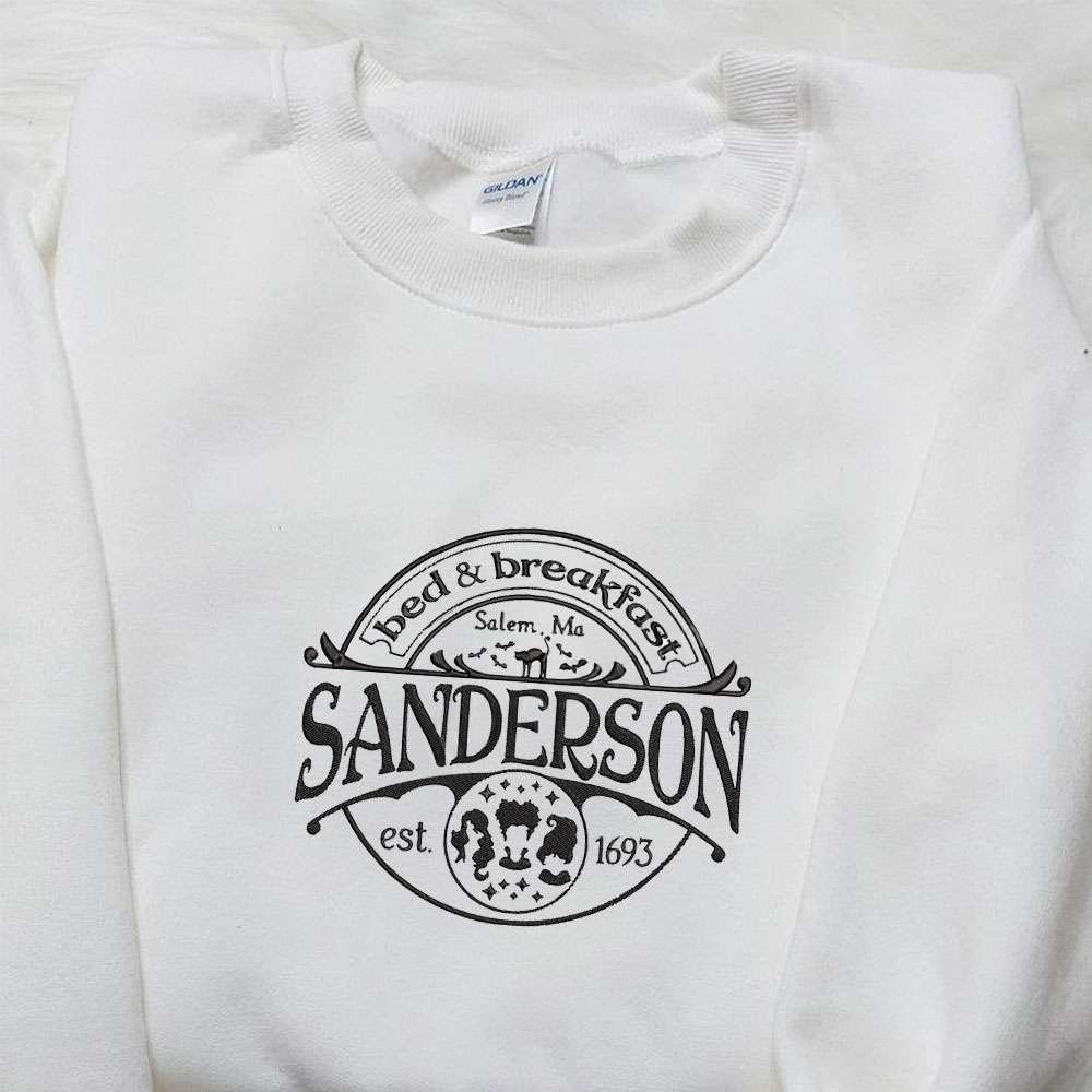 Sanderson Bed And Breakfast Embroidered Sweatshirt Hocus Pocus Embroidered Sweatshirt Best Gift Ideas For Family