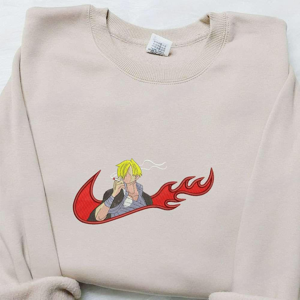 Sanji One Piece Anime Embroidered Shirt , Anime Embroidered T-shirt Sweatshirt Hoodie, Inspired Anime Movie, Best Gift for Anime Fans