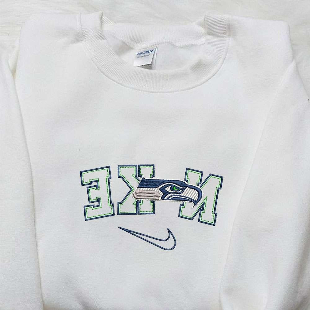 Seattle Seahawks x Nike Reverse Embroidered Shirt NFL Sports Embroidered Hoodie Best Fandom Gift Ideas