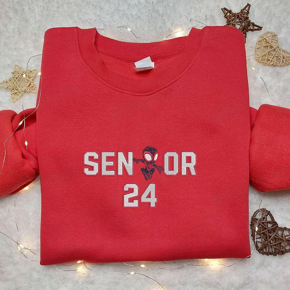 Senior Spider Man Embroidered Shirt Marvel Movie Embroidered Shirt Best Gift Ideas
