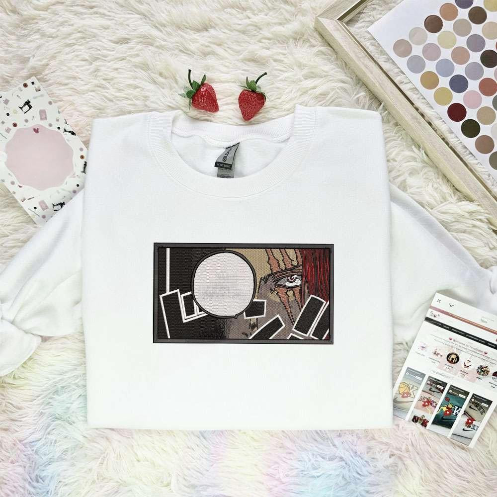 Shanks The One Piece Anime Embroidered Shirt , Anime Embroidered T-shirt Sweatshirt Hoodie, Inspired Anime Movie, Best Gift for Anime Fans