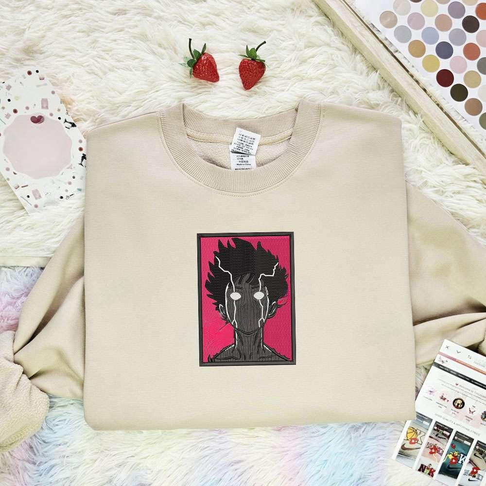 Shigeo Kageyama Mob Psycho , Anime Embroidered T-shirt Sweatshirt Hoodie, Inspired Anime Movie, Best Gift for Anime Fans