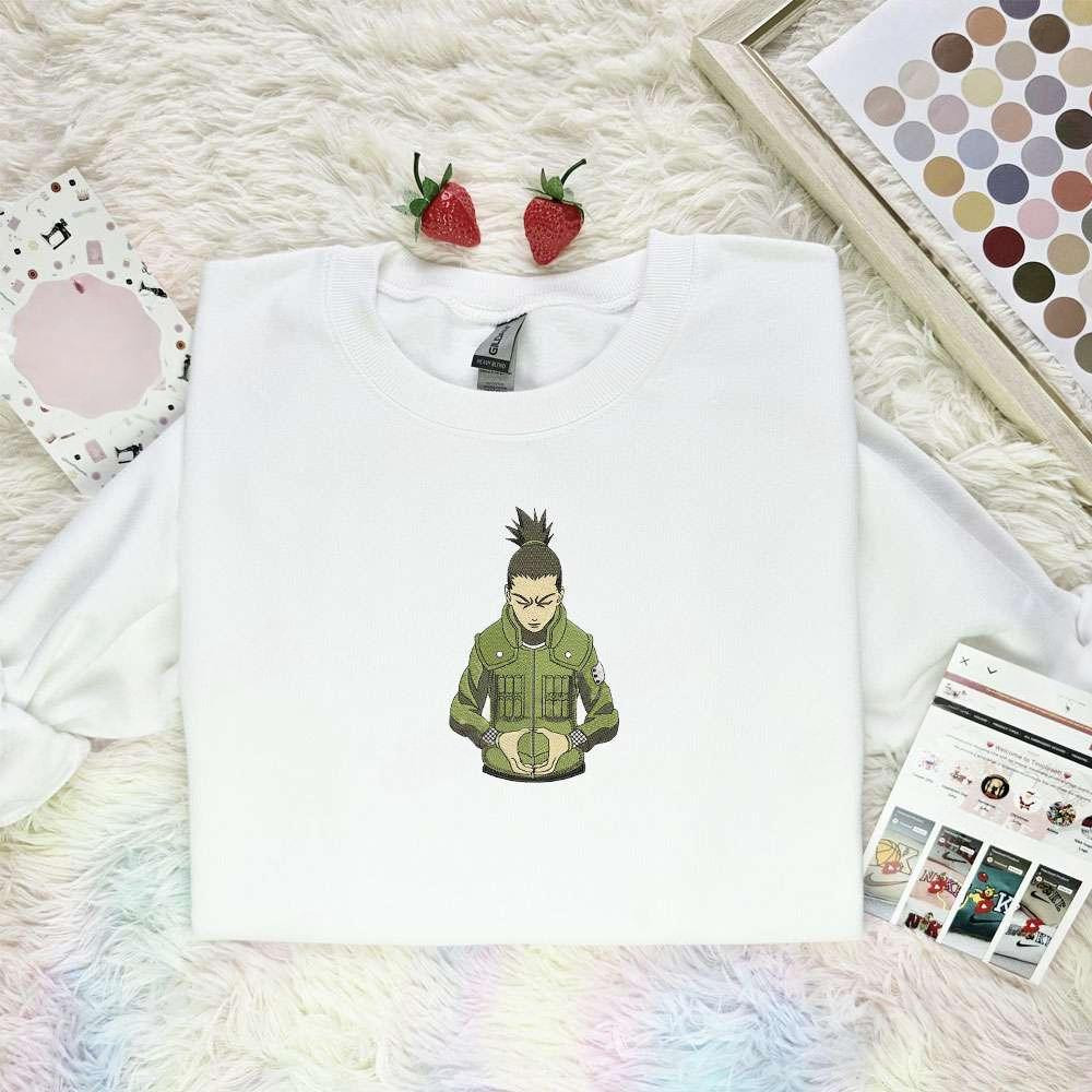 Shikamaru Naruto Anime Embroidered Shirt , Anime Embroidered T-shirt Sweatshirt Hoodie, Inspired Anime Movie, Best Gift for Anime Fans