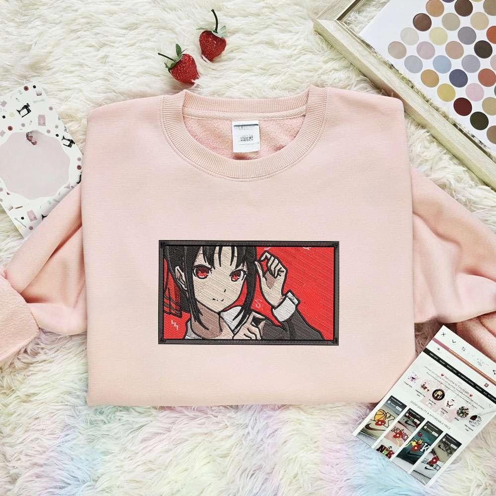 Shinomiya Kaguya Love Is War Anime Embroidered Shirt , Anime Embroidered T-shirt Sweatshirt Hoodie, Inspired Anime Movie, Best Gift for Anime Fans