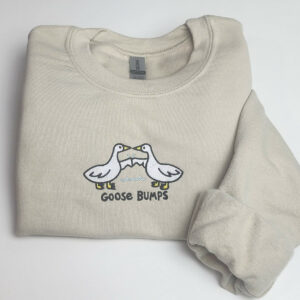 Silly Goose Bumps Embroidered Sweatshirt, Silly Goose Sweatshirt, Embroidered Gifts