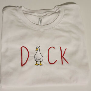 Silly Goose Duck Embroidered T-shirt , Silly Goose Embroidery, Funny Duck Goose, Silly Duck T-shirt