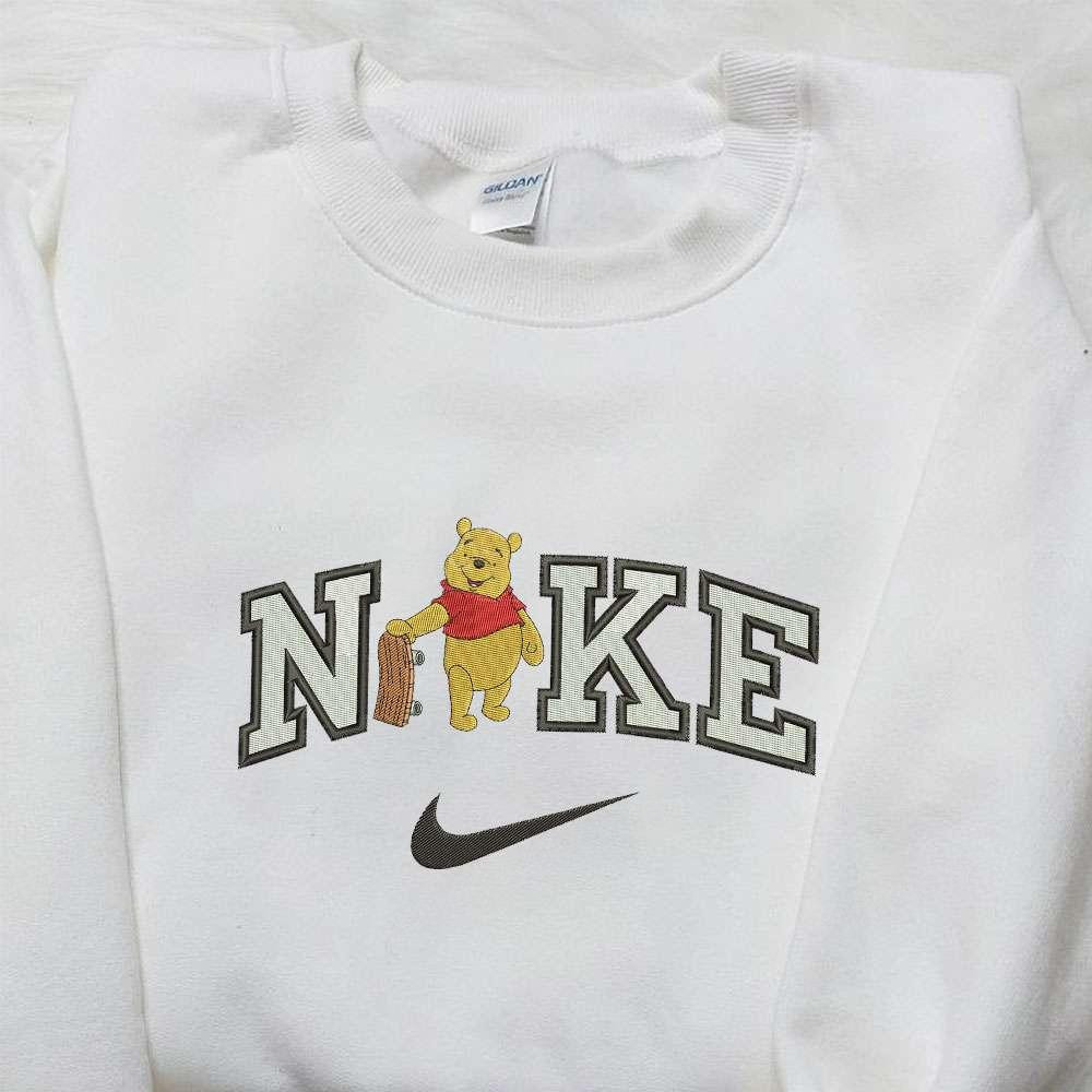 Skate Board Winnie The Pooh X Nike Embroidered Sweatshirt Winnie The Pooh Embroidered Sweatshirt Nike Inspired Embroidered Shirt