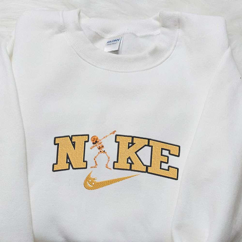 Skeleton Swag x Nike Embroidered Hoodie Nike Inspired Embroidered Shirt Best Halloween Gift Ideas
