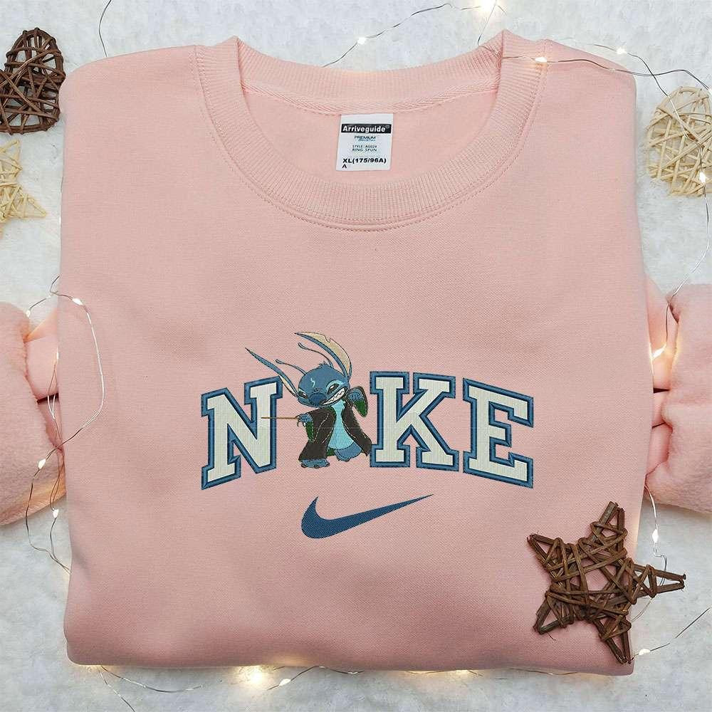 Slitherin Stitch X Nike Embroidered Sweatshirt Lilo And Stitch Embroidered Shirt Nike Inspired Embroidered Shirt