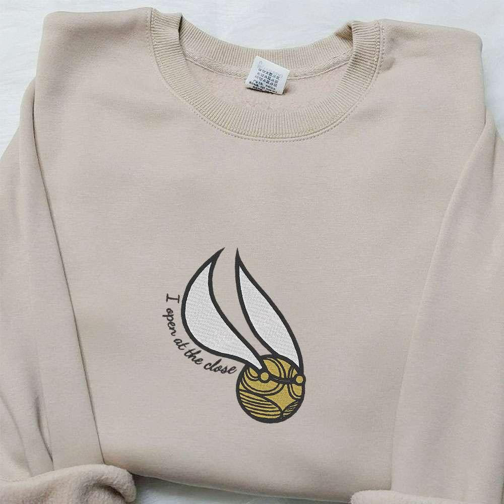 Snitch Ball I Open At The Close Embroidered Shirt Harry Potter Movie Embroidered Hoodie Best Gifts For Family