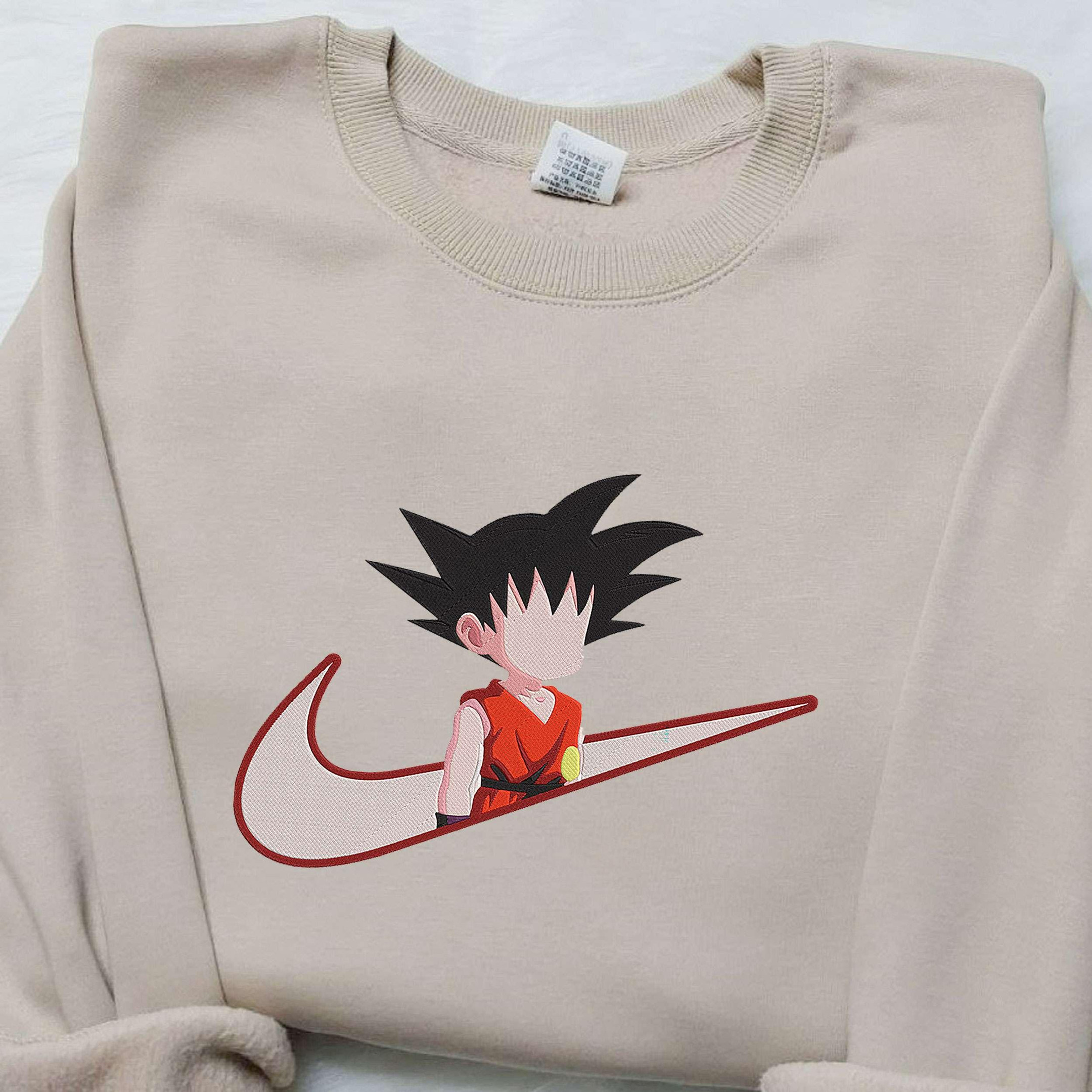 Son Goku Kid Nike Embroidered Shirt Dragon Ball Embroidered Sweatshirt Anime Hoodie for Fan 2