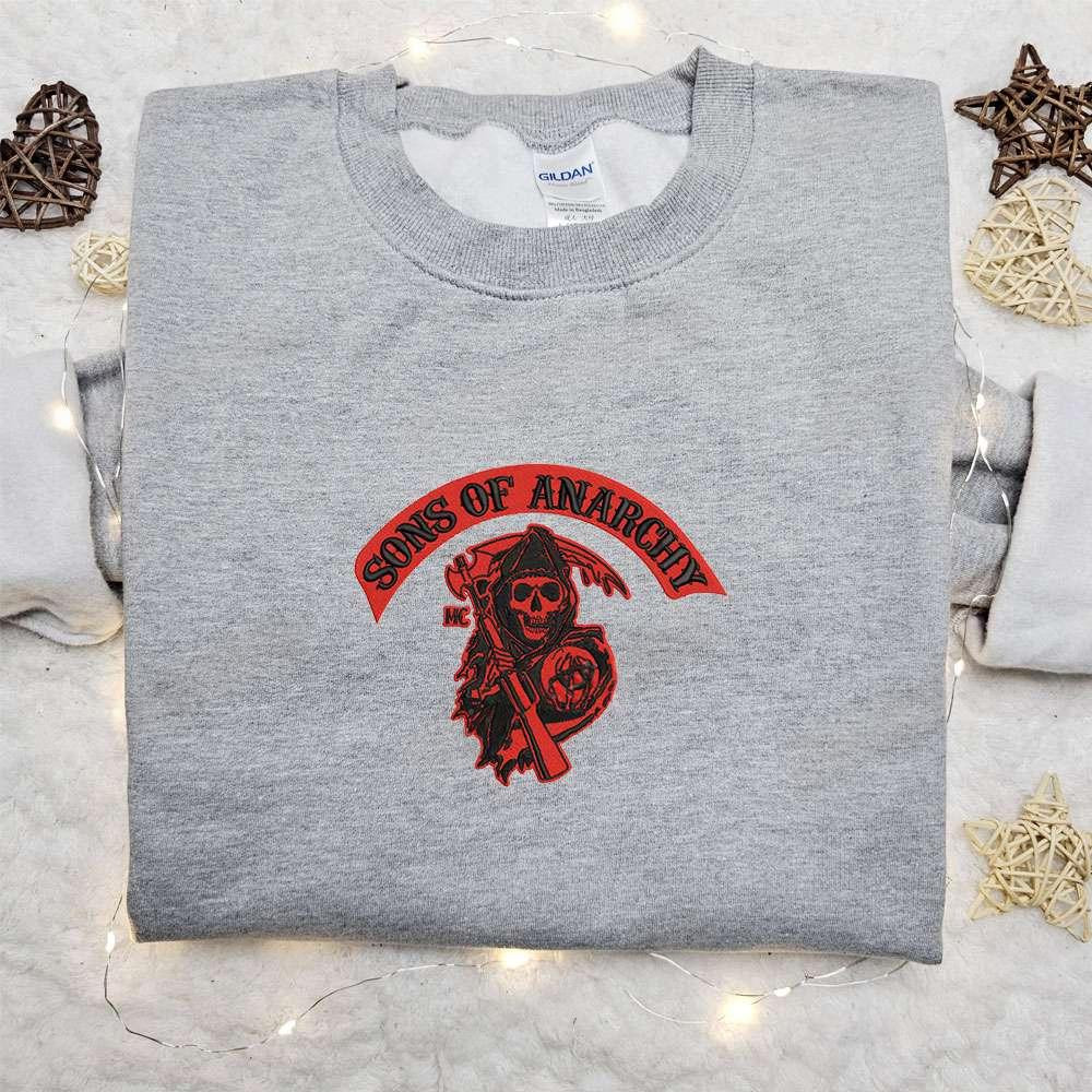 Sons Of Anarchy Embroidered Shirt Custom Embroidered Hoodie Best Gift Ideas