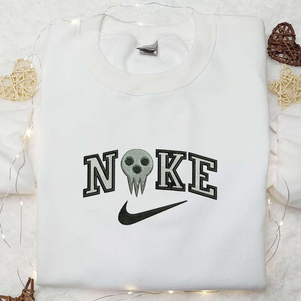 Souleater x Nike Embroidered Hoodie Nike Inspired Embroidered Shirt Best Halloween Gift Ideas