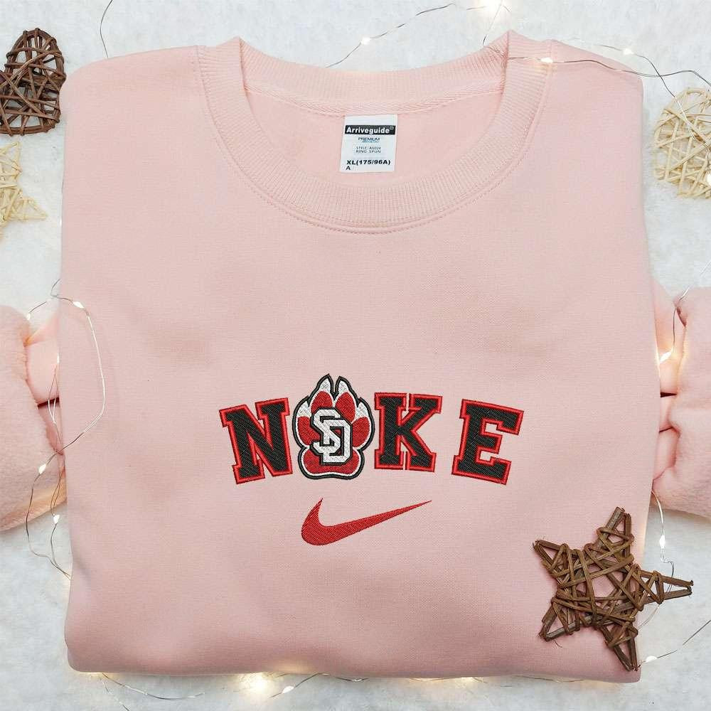 South Dakota Coyotes x Nike Embroidered Shirt NCAA Sports Embroidered Hoodie Best Gift Idea