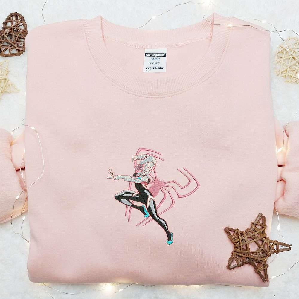 Spider Gwen Embroidered Shirt Marvel Superhero Movie Embroidered Hoodie Best Gift For Girls