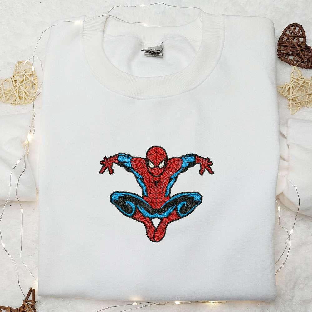 Spider Man Embroidered Shirt Marvel Superhero Movie Embroidered Hoodie Best Gift For Boys