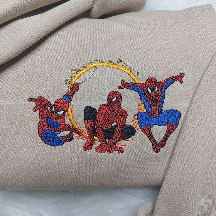 Spider Man Embroidered Shirt Spider Man No Way Home Hoodie Marvel Embroidered Sweatshirt