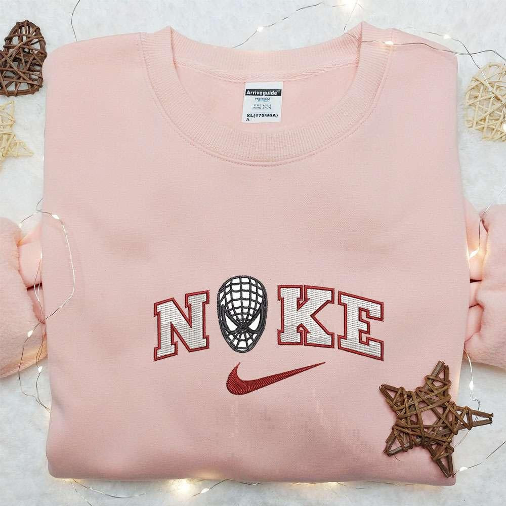 Spider man Head x Nike Embroidered Sweatshirt Marvel and DC Comics Embroidered Shirt The Best Gift