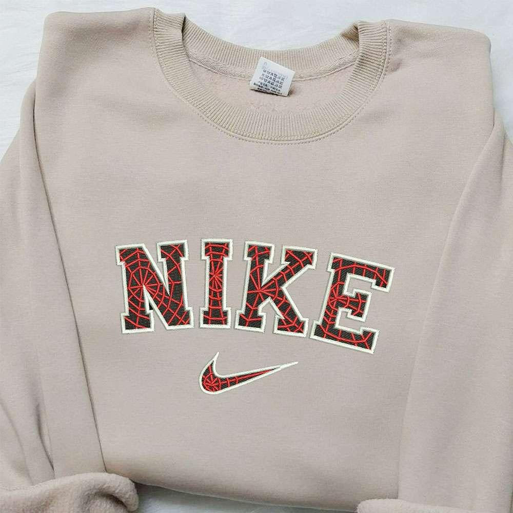 Spider Man x Nike Embroidered Sweatshirt Movie Embroidered Shirt Nike Inspired Embroidered Shirt