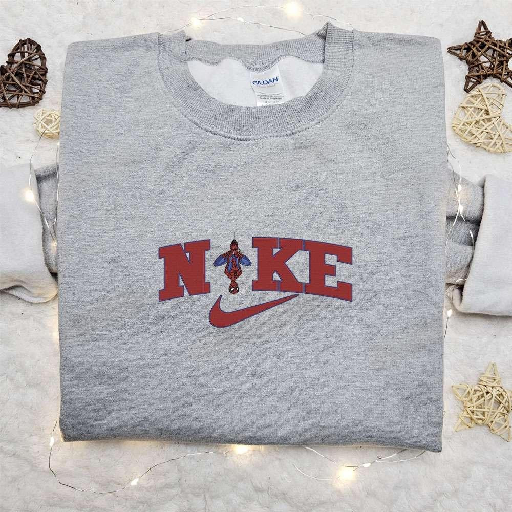 Spider Man x Nike Movie Embroidered Hoodie Marvel Comics Embroidered Shirt Best Gift Ideas for Family