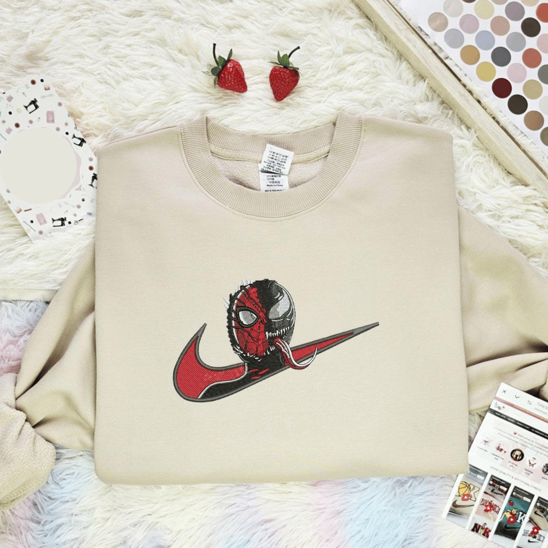 Spiderman Venom Marvel Movie Characters Embroidered Shirt, Best Gift For Fans