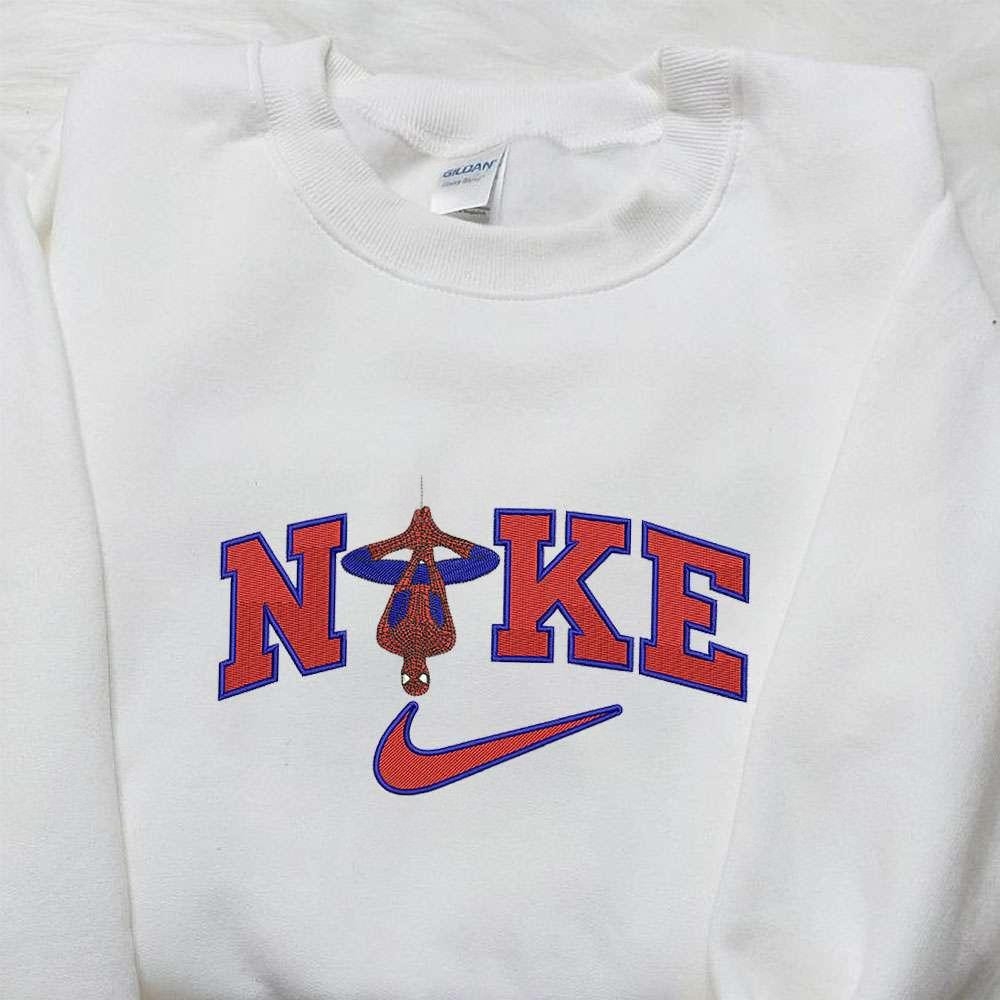 Spiderman x Nike Embroidered Shirt Spiderman Embroidered Shirt Custom Nike Embroidered Shirt