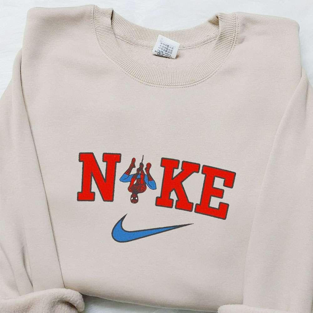 Spier Man x Nike Movie Embroidered Sweatshirt Marvel Comics Embroidered T shirt Best Gift Ideas for Family