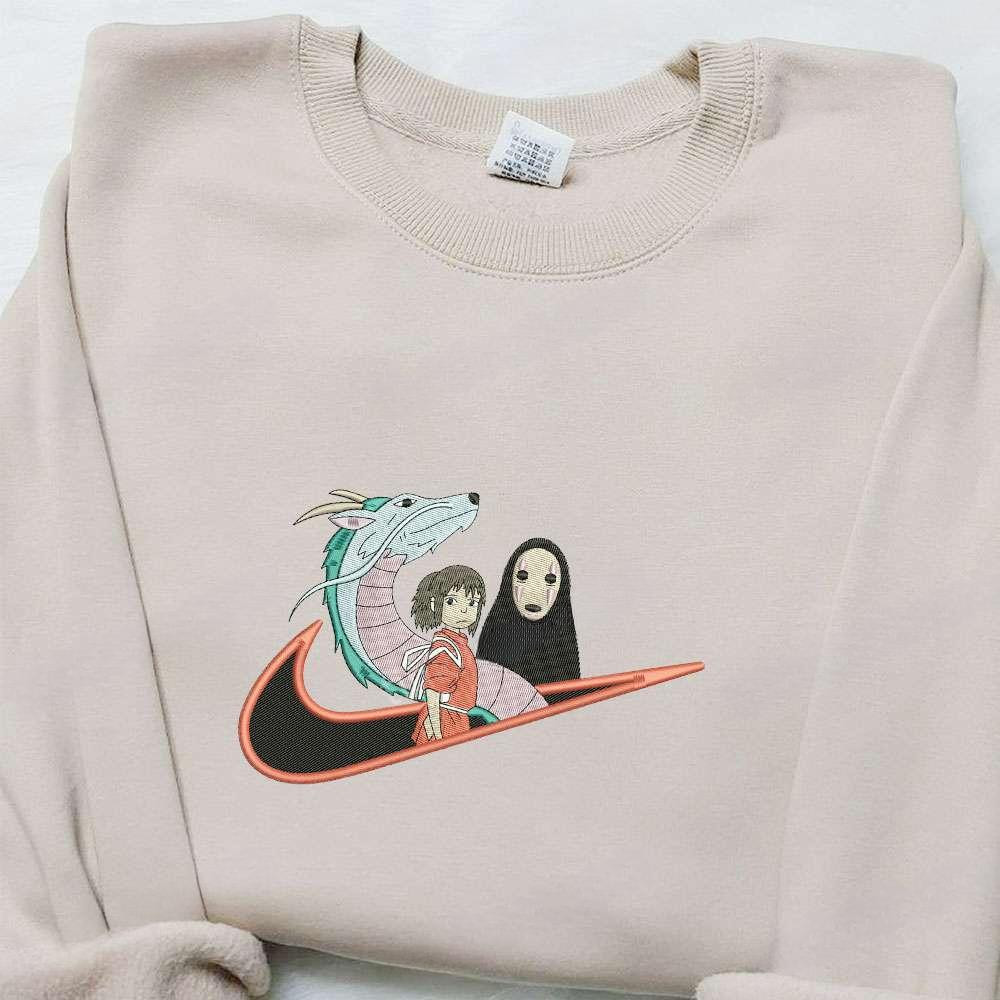 Spirited Away Anime Embroidered Shirt , Anime Embroidered T-shirt Sweatshirt Hoodie, Inspired Anime Movie, Best Gift for Anime Fans