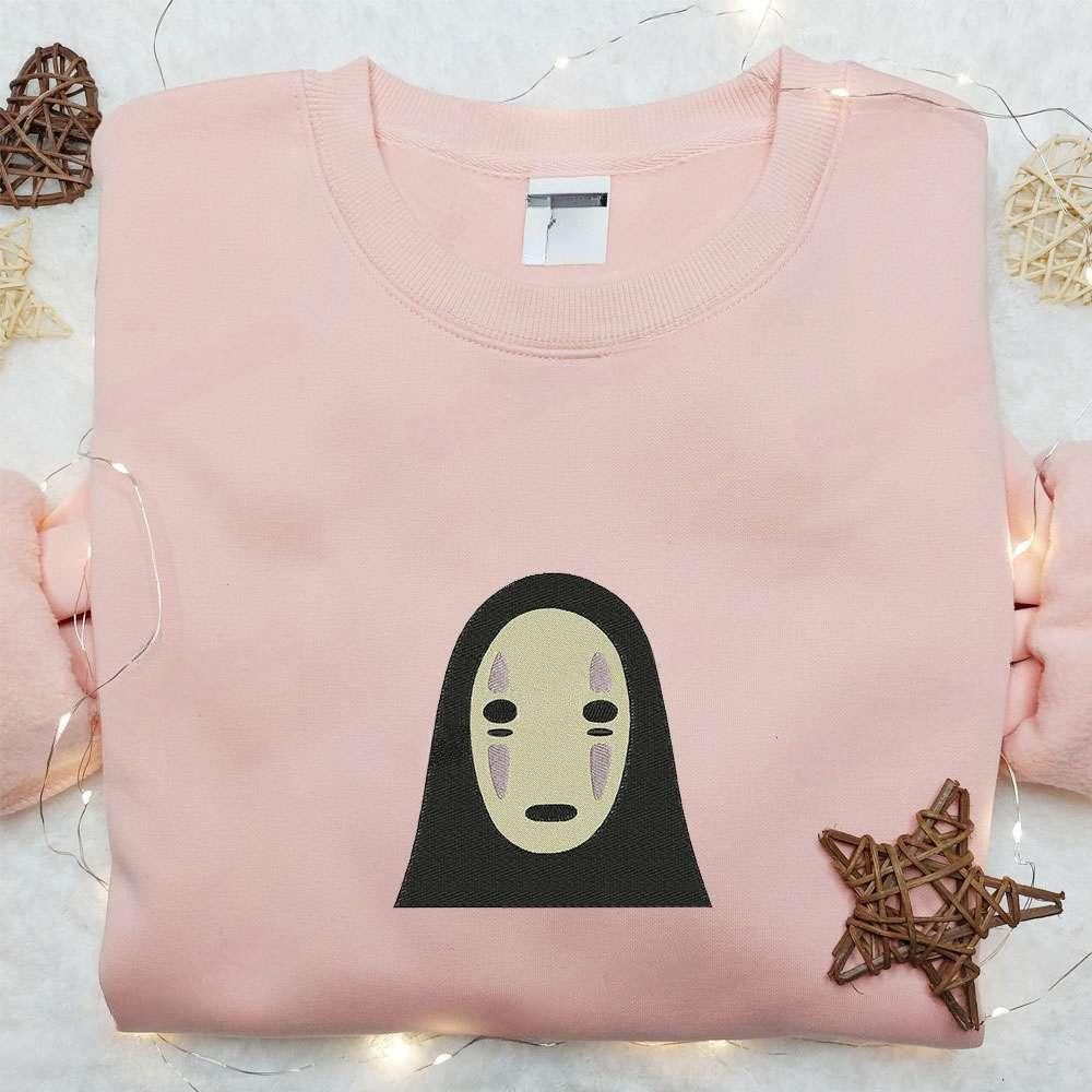 Spirited Away No Face Embroidered Hoodie Anime Embroidered Shirt , Anime Embroidered T-shirt Sweatshirt Hoodie, Inspired Anime Movie, Best Gift for Anime Fans
